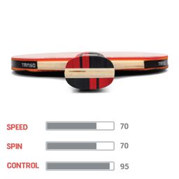 TANSO Table Tennis (TT) Racket Set Starter Bundle (Table Tennis Rackets and Training White Balls Included, Consistent Bounce and Spin, Ergonomic Grip Handle, Beginner and Recreational Players) image 3