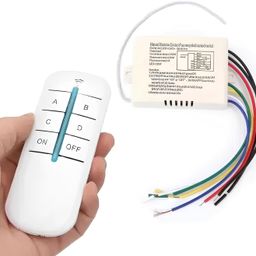 generic SP Electron 220V-240V 4-Way ON/Off Digital Switch Light Digital Remote-Control Wireless Wall Switch with RF Remote Control (Set of 1) image 2