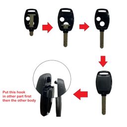 ABUNDANCE 2 Button Key Shell Combo Compatible for Honda i vtech Amaze brio Civic mobilio CRV wrv etc (No Need of Key Cutting) image 3