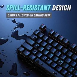 RAPOO V500 PRO Full Size RGB Mechanical USB-A Gaming Keyboard -Spill Resistant, Anti-Ghosting, Conflict Free Design, Compatible with Windows, macOS - Black image 4