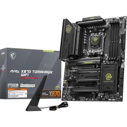 MSI MAG X870 Tomahawk WiFi Gaming Motherboard - ATX - Supports AMD Ryzen 9000/8000/7000 Series Processors, Socket AM5 - DDR5 Memory, 1 x PCIe 5.0 x16, 2 x M.2 Gen5, 5G LAN, Wi-Fi 7 image 1