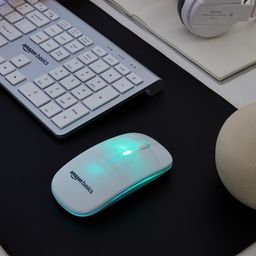 amazon basics Rechargeable Wireless Mouse with RGB LED Backlit 1600 DPI Ergonomic Mouse for Laptop, PC image 5