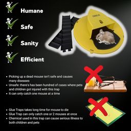 swabs swabs® Slide Bucket Lid Mouse Rat Trap with Ramp, Flip Auto Reset Multi Catch for Indoor Outdoor | Rat Trap Catcher Humane and Safe for Mice. image 3