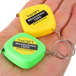 Acrown Tape Measure Keychain, 1 Pack, Retractable Mini Measuring Tape, Portable, High Precision, Multicolor image 1