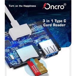 oncro White Type c Card Reader 3 in 1 USB C to SD Micro TF Card Reader USB 2.0 Camera Memo Adapter OTG Compatible with USB C Devices Android Laptop PC image 5