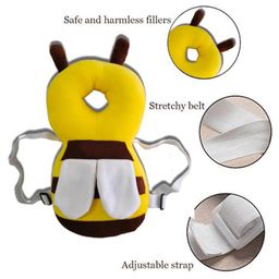 KIDVYANSHI Head Protector Cushion Plush Soft Toy Early Learning Toy Fall Protection Helmet Baby Head Protector Child Adjustable Shoulder Strap (Head Protector)(Yellow) image 2