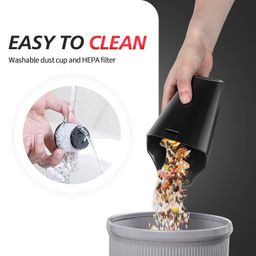 Milunho Handheld Vacuum Cleaner Use, Car Cordless with Powerful Suction, Lightweight & Portable/Car/Pet, 500 Ml, HEPA Filter image 4