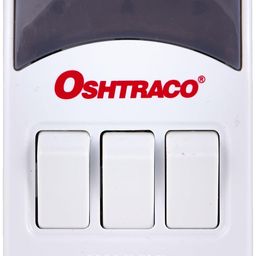 Oshtraco 3 Way Multi Adaptor with Switch, White image 2