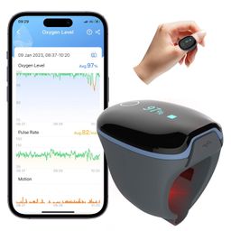 Wellue O2Ring Wearable Sleep Monitor - Bluetooth Health Tracker with Free APP & PC Report image 1