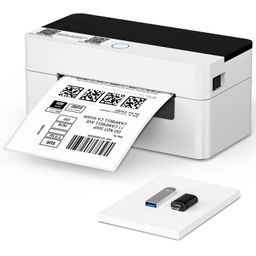 hirobot Thermal Barcode Label Printer for 4x6 Inch Label, Adjustable Size, 203DPI Shipping Label Printer, Print More Sizes 3X5 2X1 Round,Etc, Compatible with Windows,Mac|Amazon,Flipkat,UPS,DHL,Etc image 1