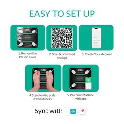 ActiveX (Australia) Envy BMI Bluetooth Digital Body Weight Scale | Tracks 18 Body Parameters | Smart Weighing Bathroom Scale with Easy-to-Read Super Bright LCD & Free Smartphone App - Black image 3