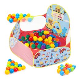 Amazon Brand - Jam & Honey Kid Construction Ball Pool, Ball Pit Structure (with 30 Balls) Multicolour image 1