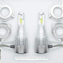 A2D H4 C6 35W 6000K 12V LED HID Car Headlight Bulb Conversion Kit with Cooling Fan Car Head lamp White Set of 2 Compatible for Mahindra Bolero Type 3 image 2