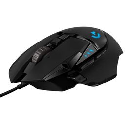 logitech g Logitech G502 Hero High Performance Wired USB Gaming Mouse, Hero 25K Sensor, 25,600 DPI, RGB, Adjustable Weights, 11 Programmable Buttons, On-Board Memory, PC/Mac - Black image 1
