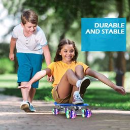 Kriva Polypropylene Power Kids 23"X6" Inches Portable Skateboard For Beginners Boy|Girls|Adults|Design With A Pro Pattern|Penny Board Playboy Skates Special Printed Big Skateboard(Random Design), Blue image 5