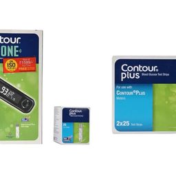 Contour Plus One Blood Glucose Monitoring System Glucometer with Pack of 75 Strips (Multicolor) image 1