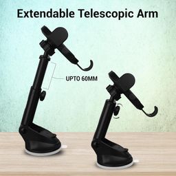 ZEBRONICS CMH100 Car Mobile Holder for Windshield, Dashboard and Other Suitable Surfaces, Strong Suction Cup, 360° Rotatable, Devices Upto 6.8 inch, One Click Quick Release image 5