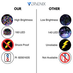 VERVENIX Copper 45 Meter Serial String Led Light Comes with 8 Modes Changing Controller for Indoor & Outdoor Home Decoration, Diwali, Christmas, Patio Garden Yard (Multicolor, Pack of 1) image 5