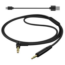 GEEKRIA Audio Cable Replacement for Bose QuietComfort QC35, QC25, SoundTrue Headphones Replacement Cable with Inline Mic/Audio Cord with Volume Control and Microphone (Black) image 2