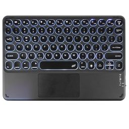 generic Wireless Keyboards with Trackpad 5.0 Keyboard with Touchpad 78 Keys Ultra Slim Quiet Rechargeable Bluetooth Compatible Multimedia Keyboard for PC, Tablets, Smartphones, Laptops (Multicolor) image 1