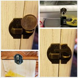 Yinpecly Toggle Catch Lock 1.14'' x 1.02'' (LxW) Retro Decorative Hasp for Suitcase Chest Trunk Latch Clasp, Bronze 4pcs image 5