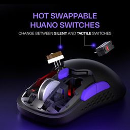 Kreo Chimera RGB Wireless Gaming Mouse with Hot-swappable Switches & 7 Programmable Buttons | Swappable Shells & Switches Included | Adjustable DPI Upto 10000 (Wireless, Black Onyx) image 3