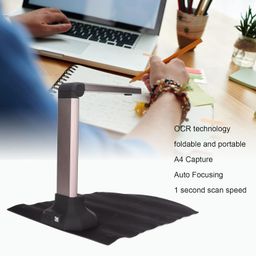UniMarket® Book Document Scanner Foldable Smart Document Camera, Automatic Scanning, OCR Text Recognition, Support PDF, Word, Excel, TXT Text Documentation image 2