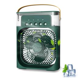 trideo 𝟏𝟓 𝐘𝐄𝐀𝐑𝐒 𝐖𝐀𝐑𝐑𝐀𝐍𝐓𝐘 Portable Air Conditioner Fan – Mini Evaporative Cooler with 3-Speed Settings, 3 Spray Modes, Rechargeable Battery, and Timer Function – Green image 1