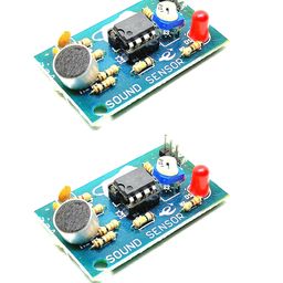 INVENTO 2Pcs Sound Sensor Big Microphone Sensor High Sensitivity Sound Detection Module Indian Make For DIY image 1