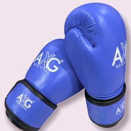Axg New Goal Pure Leather Boxing Gloves For Professional Matches and Practice - Blue-26