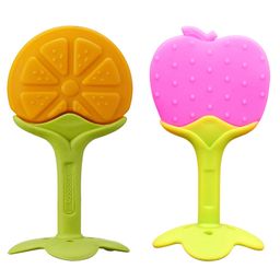FANTASY INDIA Baby Silicone Teether Orange & Apple-10