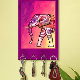 999Store Stylish Wood Wall Mount Decorative Key Holder - Decorative Elephant-image-68