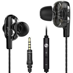 pTron Boom Ultima V2 Dual Driver, in Ear Gaming Wired Earphones-Black-25