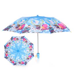 John's Umbrella  Disney Frozen Print 2 Fold Straight Umbrella with Whistle  - Multicolor-10