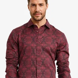 RARE RABBIT Men Comfort Floral Opaque Printed Casual Shirt-picture-9