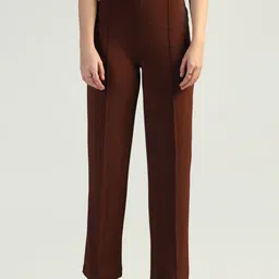 FLY STITCH Women High-Rise Pleated Trousers-image-30