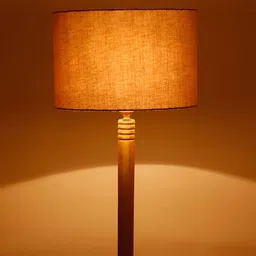 Devansh Brown & Grey Wooden Floor Lamp-image-82