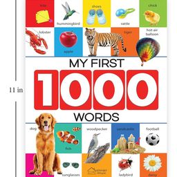 wonder house books My First 1000 Words: Early Learning Picture Book to learn Alphabet, Numbers, Shapes and Colours, Transport, Birds and Animals, Professions, Opposite Words, Action Words, -Pack of 1 book-English image 3