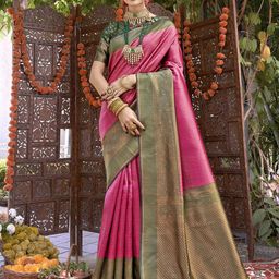 Anouk Rustic Woven Design Zari Art Silk Kanjeevaram Saree-image-76