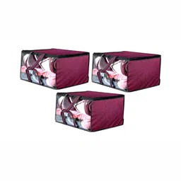 Stylista Maroon Set of 3 Water Resistant Core Organisers-99