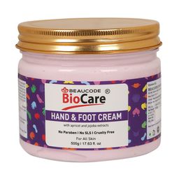 BEAUCODE BIOCARE Hand & Foot Cream with Apricot & Jojoba Extracts - 500 g-2
