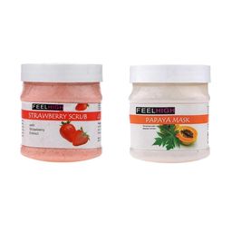 FEELHIGH Set of Strawberry Face Scrub & Papaya Face Mask - 500 g Each-20