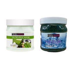 FEELHIGH Set of Aloe Vera Face Mask & Ice Blue Facial Scrub - 500 ml Each-14
