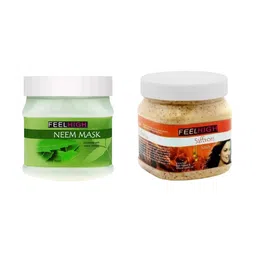 FEELHIGH Set of Neem Mask & Saffron Scrub - 500 ml each-56