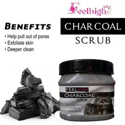 FEELHIGH Set Of 2 Herbal Scrub & Charcoal Scrub-500 ml Each image 4