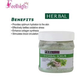FEELHIGH Set Of 2 Herbal Scrub & Charcoal Scrub-500 ml Each image 3