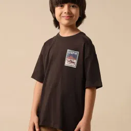 U.S. Polo Assn. Boys Brown Cotton Logo T-Shirt-picture-5