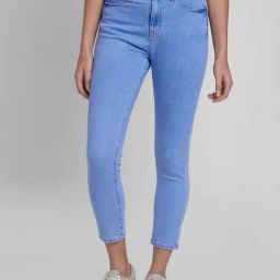 Spykar Blue Cotton Skinny Fit High Rise Jeans-image-25