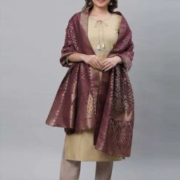 Aurelia Purple Woven Pattern Dupatta-42