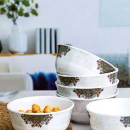 Servewell Ethnicity Multicolor Melamine Veg Bowls (0.24 L) - Set of 6-30